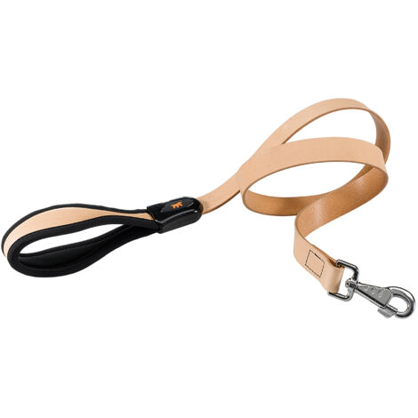 Ferplast GIOTTO BEIGE G Guinzaglio in vera pelle con impugnatura ergonomica - 2 misure. Variante G20/120 - Misure: 20 mm x L 120 cm - Beige