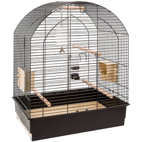 Ferplast GRETA Noir Cage pour perruches et calopsittes. Variante GRETA  - Misure: 69.5 x 44.5 x h 84 cm -