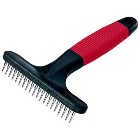 Ferplast GRO 5846 Pettine a rastrello a denti corti per cani con pelo medio e lungo. Variante GRO 5846 - Misure: 14.8 x 11.4 x h 3 cm -
