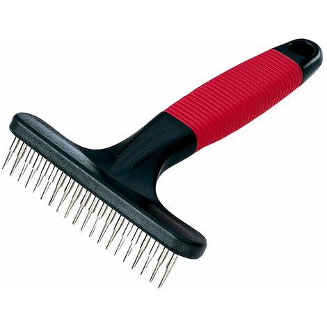 Ferplast GRO 5848 Pettine a rastrello a denti lunghi per cani con pelo medio e lungo. Variante GRO 5848 - Misure: 11 x h 15.5 cm -