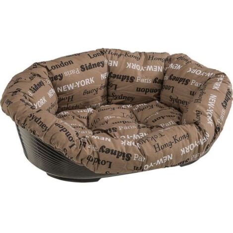 Ferplast hunde- und Katzenkorb mit Kissen 64 cm beige