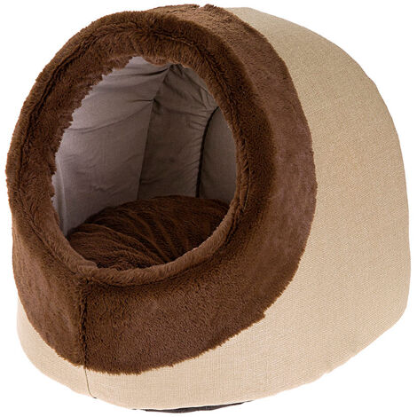 Ferplast IMPERIAL Casetta per gatti con cuscino double-face. 3 misure. Variante IMPERIAL 40 - Misure: 40 x 43 x h 40 cm - Beige
