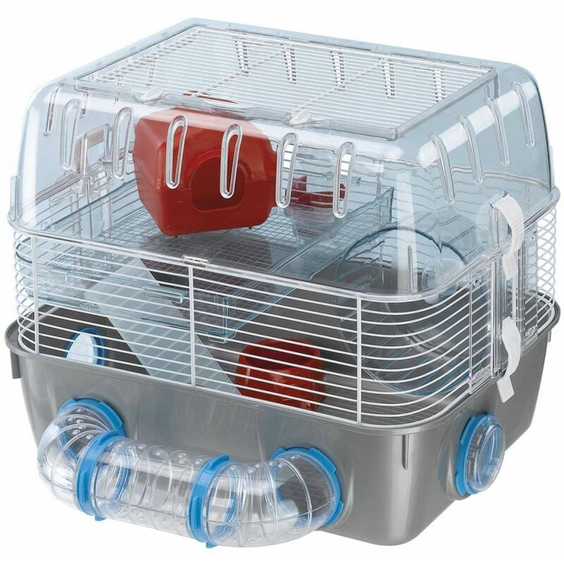 

Ferplast Jaula de hamster Combi 1 Fun gris 40,5x29,5x32,5 cm 57926499 - Gris