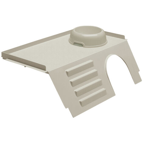 Ferplast – Maisonnette en plastique pour cages Cavie 80 et Casita 80 – Accès par porte avec marches – Bol à nourriture sur le toit – Dimensions 44 x 26 x h 15 cm