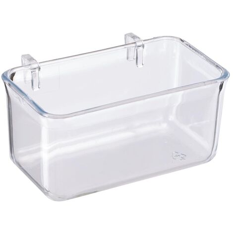Ferplast Mangeoire FPI 4510 Mangeoire en plastique transparente pour petits perroquets, perruches et cockatiels. Variante FPI 4510 - Misure: 10.3 x 6.8 x h 5.1 cm -