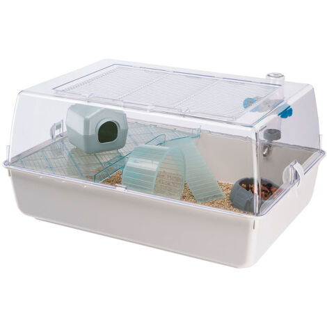 Ferplast MINI DUNA HAMSTER Gabbia per roditori FERPLAST MINI DUNA HAMSTER: adatta a Criceti, Topolini, design italiano, accessori inclusi. . Variante  - Misure: 55 x 39 x h 27 cm - Bianco