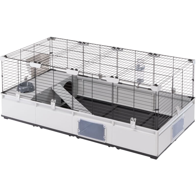 Ferplast - modular 3 Cage modulaire et extensible Modular 3 pour lapins et cochons d'Inde, en plastique et métal, complète avec accessoires tels que