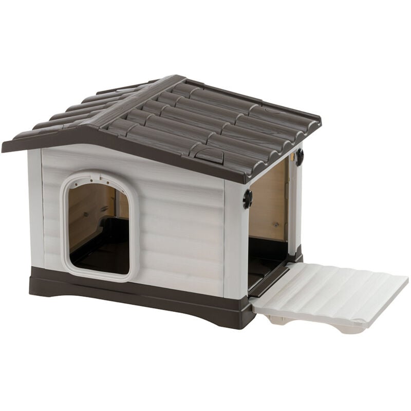 Ferplast - dogvilla 60 Niche chien d'extérieur dogvilla 60 avec paroi ouvrante. Variante dogvilla 60 - Misure: 58 x 48 x h 44 cm -