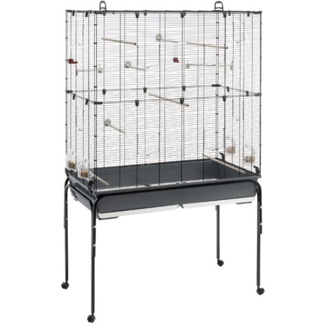 Ferplast PLANETA Gabbia per canarini, cocorite e piccoli uccelli. Supporto incluso.. Variante PLANETA - Misure: 99.5 x 53 x h 170 cm -