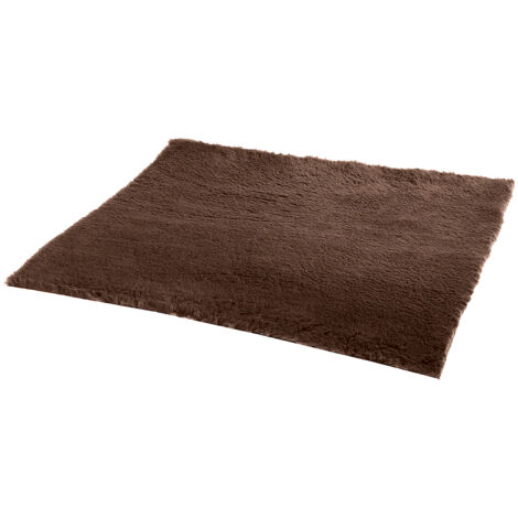 Ferplast PLAZA Tappetino in pelliccia ecologica per cani e gatti.. Variante MEDIUM - Misure: 75 x 53 cm - Marrone