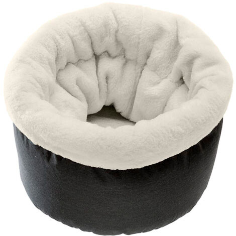 Ferplast POUF Cestone imbottito per gatti. Caldo peluche all’interno.. Variante POUF - Misure: 45 x 45 x h 35 cm - Beige