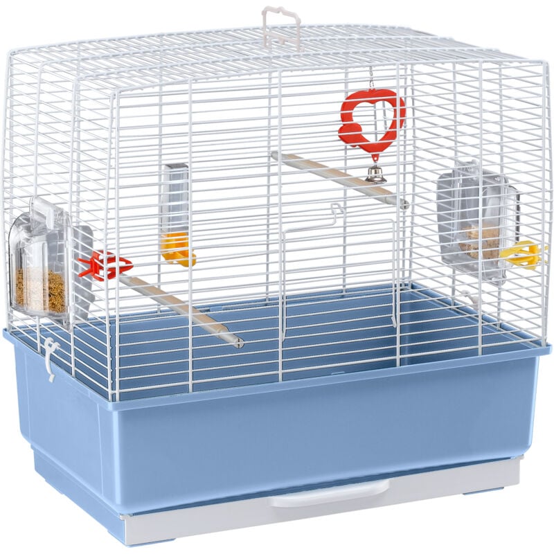 Rekord 3 Cage pour canaris et autres petits oiseaux. Variante - Misure: 49.5 x 30 x h 47.5 cm - Blanc - Ferplast