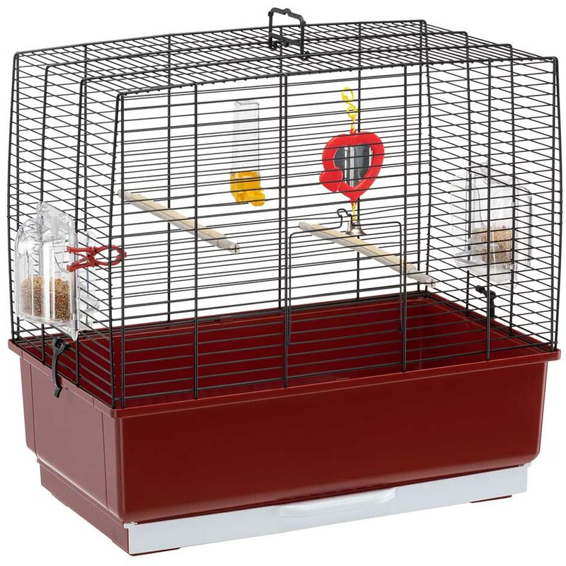Ferplast - rekord 3 Cage pour canaris et autres petits oiseaux. Variante - Mesures: 49 x 30 x h 48.5 cm - Noir - Noir