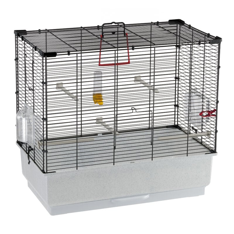 REKORD 4 BLACK Cage pour canaris et autres petits oiseaux. Variante REKORD 4 - Mesures: 60 x 32,5 x h 57,5 cm - Noir - Noir - Ferplast