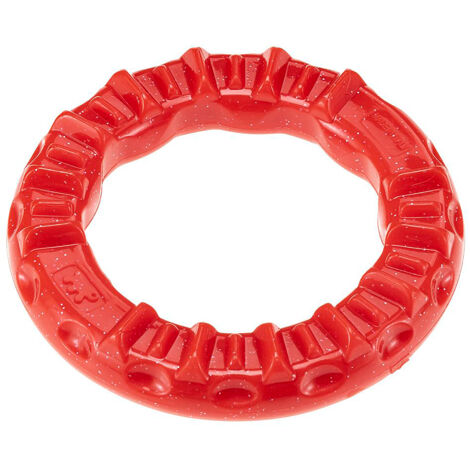 Ferplast SMILE Anneau Jouet dentaire pour chien, anneau Ferplast Smile de taille petite pour l'hygiène bucco-dentaire. Saveur de viande. A remplir avec des croquettes ou des snacks.. Variante S - Misu