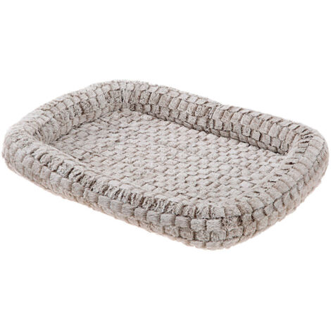 Ferplast TENDER Coussin pour chiens et chats en fourrure écologique douce. Différentes tailles.. Variante 105 - Misure: 107 x 70 x h 5 cm - Gris
