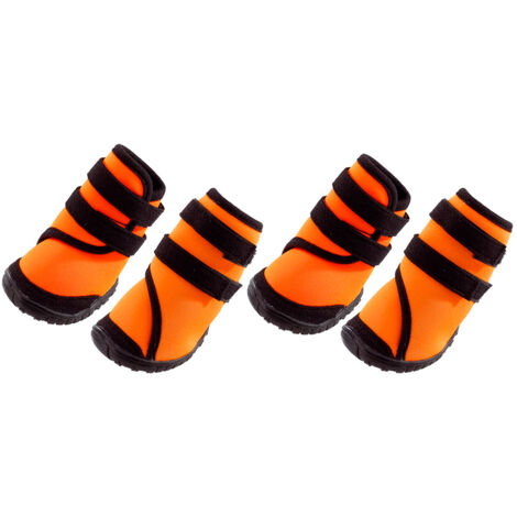 Ferplast TREKKING SHOES Scarpe protettive antiscivolo per cani. 4 misure. Variante SMALL - Misure: 6 x 7 x h 10 cm - Arancione