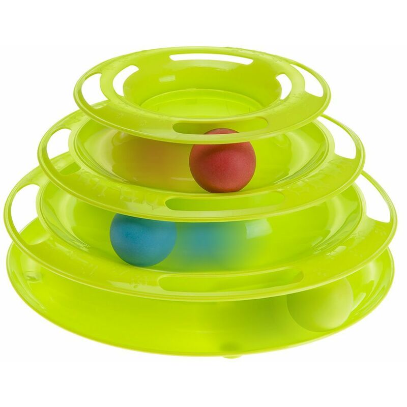 Ferplast - twister Gioco interattivo per gatti con palline incluse. . Variante twister - Misure: ø 24.5 x 13 cm -