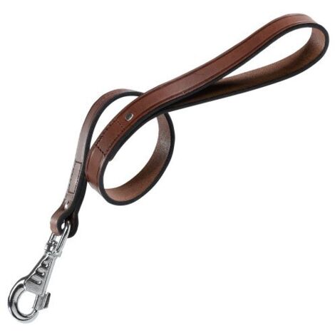 Ferplast VIP GM Guinzaglio corto per cani in cuoio di toro - 2 misure. Variante GM20/60 - Misure: 20 mm x L 60 cm - Marrone