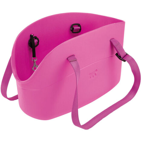 Ferplast WITH-ME Borsa in resina per il trasporto di cani di piccola taglia. Vari colori.. Variante  - Misure: 21.5 x 43.5 x h 25 cm - Fucsia