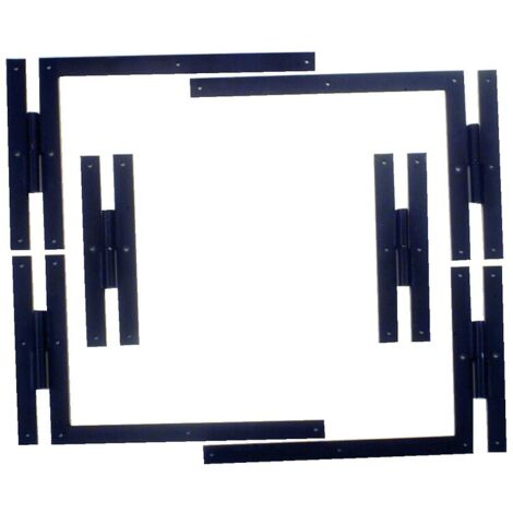 Ferrage à plat complet pour volet comprenant 4 paumelles équerres H 350 x L 500 x l 35 mm et 2 paumelles de milieu H 350 x l 35 mm - TORBEL
