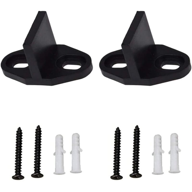 Ferramenta per guide per porte scorrevoli, montaggio a pavimento, guide per porte bypass inferiori, 2 pezzi, biglietto di auguri