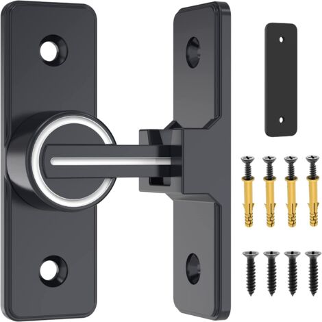 Ferramenta per serrature per porte da fienile, robuste serrature a 90 gradi, serrature di sicurezza per porte, serrature per porte scorrevoli da fienile per giardino