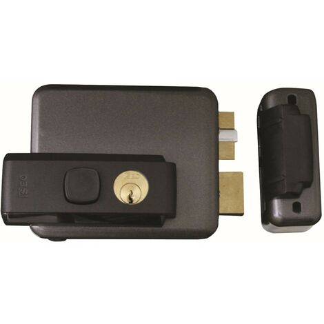 Ferramenta1.Com – Serrure électrique ISEO 53N – Pêne autobloquant – Cylindre fixe – Entraxe 50-80mm – Pour porte en fer – Protection acier inoxydable