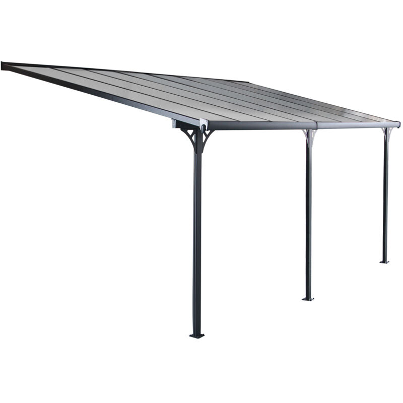 

Concept-usine - Ferrato de 15,15 m²: cubierta de pared, pérgola para coche de 4,96 x 3,05 m - Gris