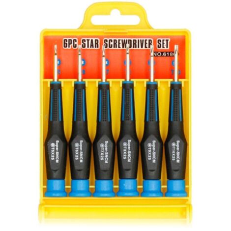 Ferrestock FSKCS6TX Set de 6 tournevis Torx précision noir