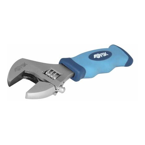 Ferrestock FSKLLA004 llave inglesa de 4", fabricada en acero al carbono y con acabado satinado, mango aislado con diseño ergonómico y mordaza milimetrada