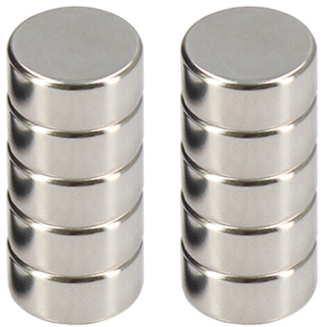 Ferrestock FSKNDC004 Pack de imanes redondos de neodimio (tierras raras) con una fuerza de sujeción super potente, fijación extra, 22x10 mm, 10 unidades