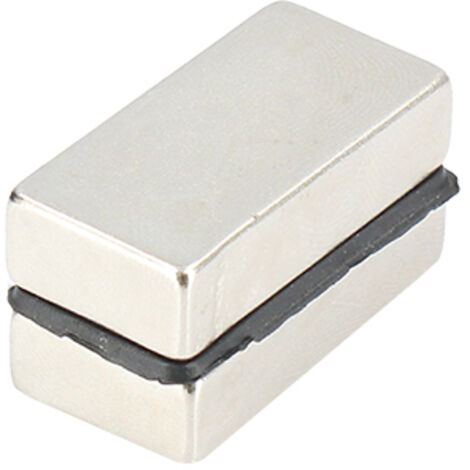 Ferrestock FSKNDR001 Pack de imanes cuadrados de neodimio (tierras raras) con una fuerza de sujeción super potente, fijación extra, 40x20x10 mm, 2 unidades
