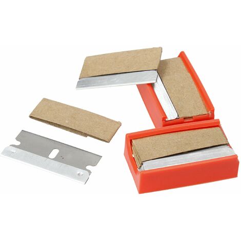 Ferrestock FSKRKR510 blister con 10 lame di ricambio per rascavidri a lama da 39,5 mm, affilatura di precisione per tagliare in modo pulito e professionale qualsiasi materiale