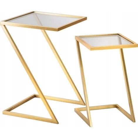 Ferretti Ensemble moderne tables d'appoint doré 40x40 cm