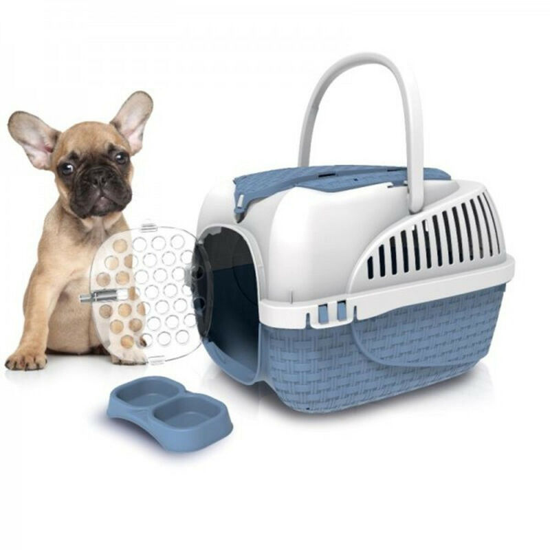 Cage de transport. Tour bleu. taille XS. 33 X 52 X 34 cm. pour chat ou chien.