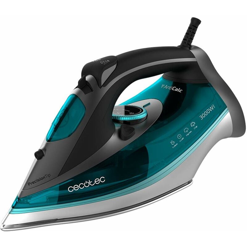 Cecotec Ferro da stiro ultrapotente Horizontal Iron Fast&Furious 5040 Absolute, 3000 W. Base Turbo Slide. Modalità ECO. Sistema di sicurezza Auto