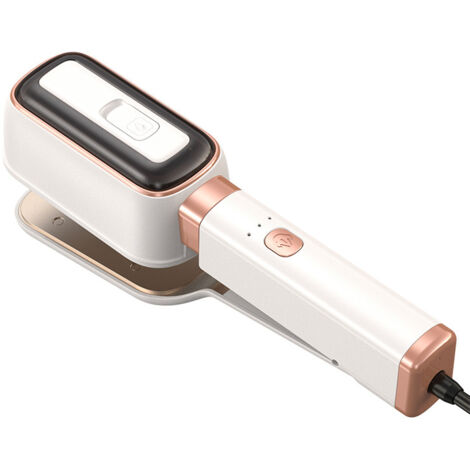 Ferro da stiro a vapore multifunzione da 1000 W, testa rotante a 180°, stiratore portatile per indumenti asciutti e bagnati, per casa, viaggi e dormitorio (bianco)