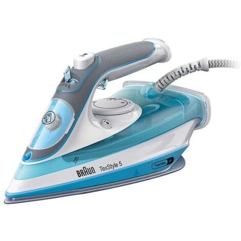 Ferro da Stiro Braun TexStyle 5 SI 5006 BL a Secco e a Vapore Ceramica 2600 W Blu Grigio Bianco