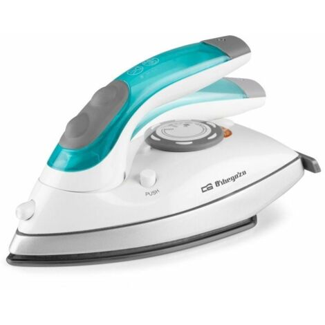 Ferro da stiro da viaggio con borsa 1100w suola antiaderente sv-1020 orbegozo