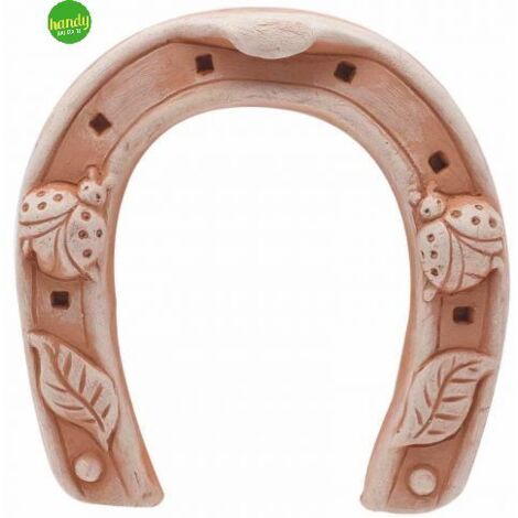 FERRO DI CAVALLO 19CM DECORAZIONE ARREDO GIARDINO ESTERNO DECORAZIONE GIARDINO