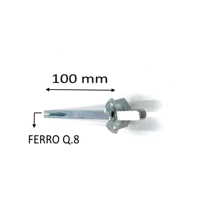 Image of Ferro quadro 8X100 mm fisso-girevole
