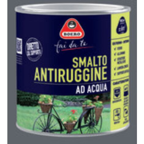 FERRO SMALTO FERRO ANTIRUGGINE GRIGIO SATINATO 0,5 LITRI - BOERO