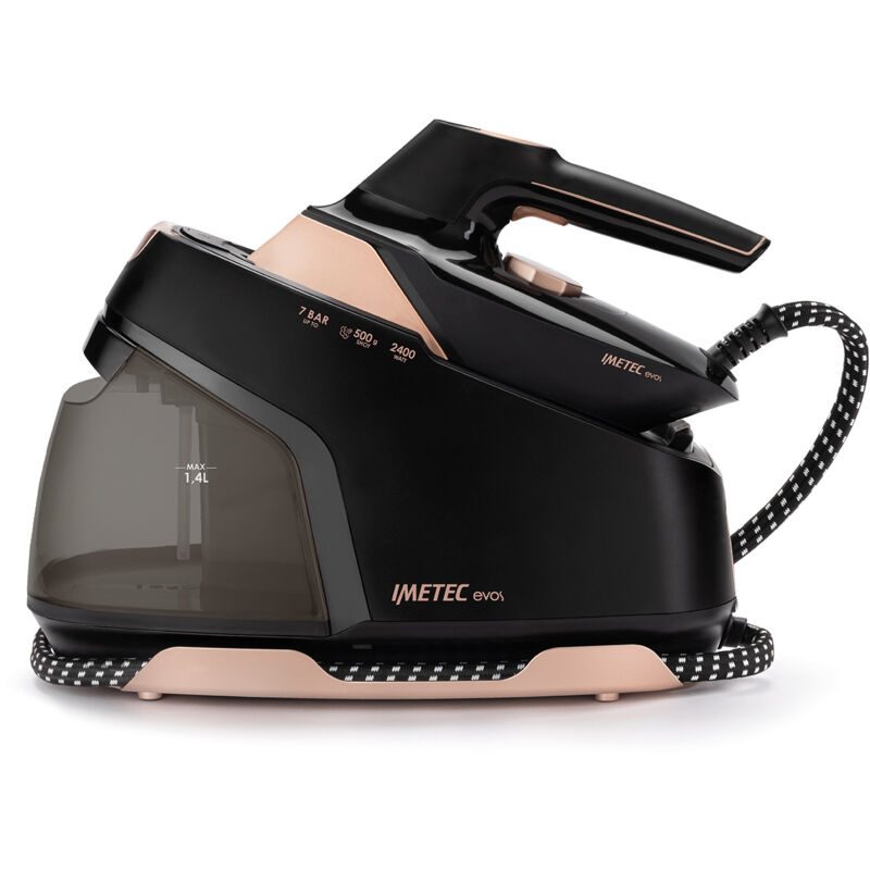 Image of Imetec - Evos Ferro da Stiro con Caldaia Pressione fino a 7 bar Piastra Infinity Glide Alta Scorrevolezza Colpo di Vapore Flash da 500 g 2400 w
