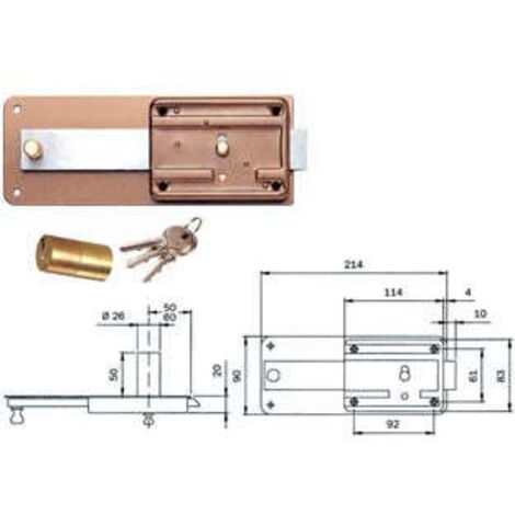 Ferroglietto P/Ferro Catenaccio 5 Mand. E Scr. Cil. Fisso S/Contr. 315 - mm.60 (315605)