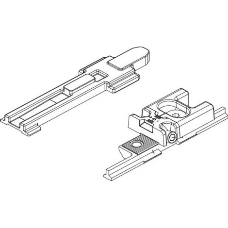 Ferrure Cale de Verrou - LA CROISEE D.S - Cale de verrou pour profil plat - Argent