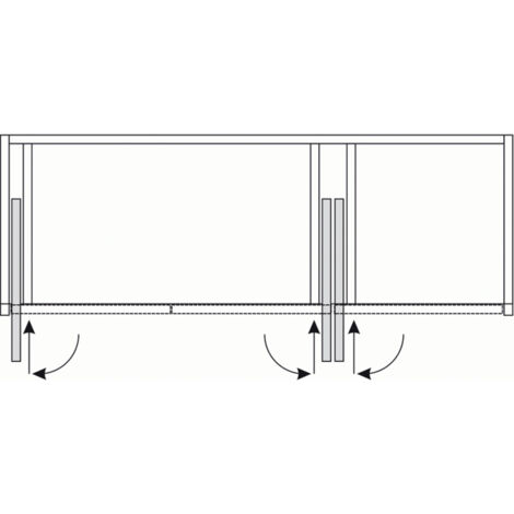 Ferrure Hawa Concepta pour porte 600mm – Charge 25kg – Coulissement 577mm – Hauteur 1250 à 1850mm – Installation simple – Lenne