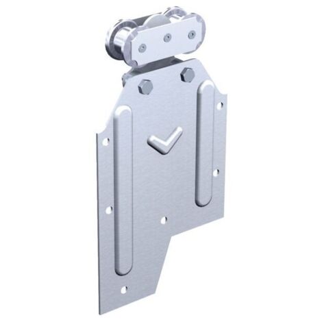 Ferrure de porte à déplacement droit pour porte de 300 kg monture à galet fixation sur chant acier 2265a 2