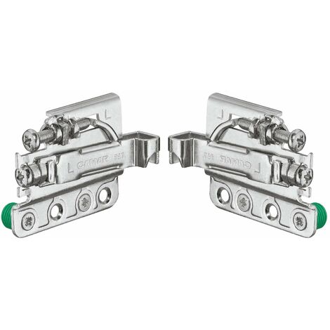 Ferrure de suspension meuble acier zingué à enfoncer élément haut paire (1 gauche L et 1 droite R) réglable hauteur et profondeur 130kg/paire Armoire Cuisine Salle de bain Raccord Connecteur Support F