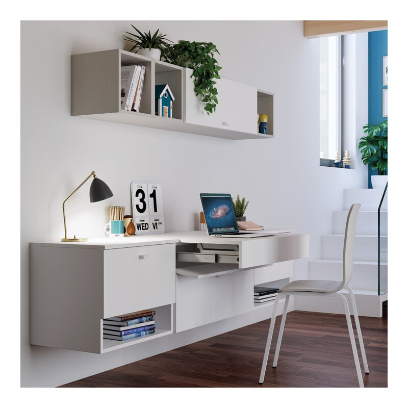 Ferrure pour plan de travail escamotable oplà top - Hauteur mini d'installation : 100 mm - Epaisseur tablette mini : 20 mm - Epaisseur tablette maxi
